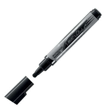 Bic Velleda Tank Marcador para Pizarra - Punta Ancha - Tinta Liquida - Borrado Optimo - Color Negro · Pack de 12 uds.