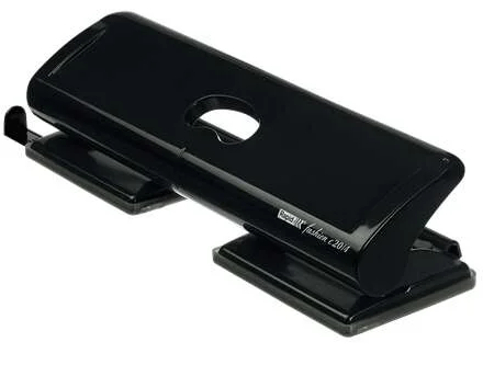 Rapid FC20/4 Taladro Perforador - Hasta 20 Hojas - 4 Orificios - Punzones 5.5mm - Color Negro