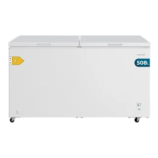 Cecotec Bolero CoolMarket Chest Duo 508M White E Congelador Horizontal Convertible - Capacidad 508L - Temperatura Regulable - Doble Cesta - Ruedas Integradas - Control Mecanico - Color Blanc