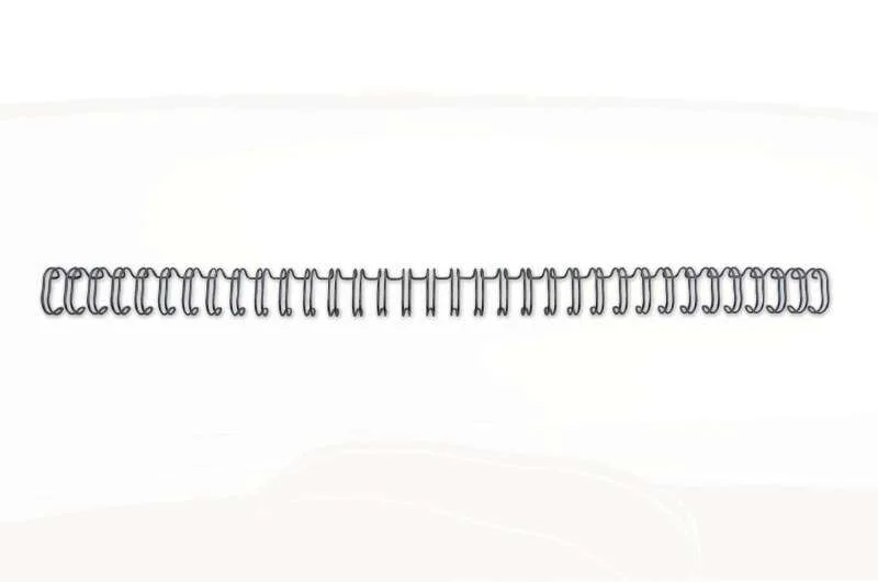 GBC Wirebind Pack de 100 Alambres de Encuadernacion 6mm para Paso 3:1 Redondo o Cuadrado - Formato A4 - Para 34 Orificios - Encuaderna hasta 55 Hojas - Color Negro