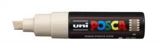 Posca PC-8K Marcador de Pintura - Punta Biselada Acrilica 8mm - Tinta Base al Agua - No Permanente - Resistente a la Luz - Ideal para Carteleria y Decoracion - Color Beige · Pack de 6 uds.