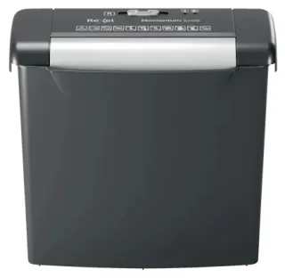 Rexel Momentum S206 Destructora de Papel Manual Corte en Tiras P-2 - Destruye hasta 6 Hojas - Papelera de 9L - Color Negro