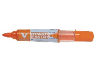 Pilot V-Board Master Begreen Rotulador para Pizarra Blanca - Punta Redonda 6mm - Trazo 2.3mm - 91% Plastico Reciclado - Recargable - Color Naranja · Pack de 10 uds.