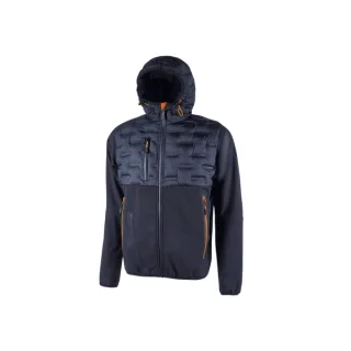 Upower Spock Chaqueta Hibrida Transpirable y Antiviento - Talla 2XL - Cremallera Impermeable, Capucha Ajustable, Acolchado sin Costuras, Bolsillos con Cierres Fluorescentes, Proteccion DPI1