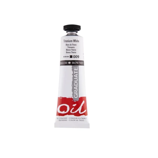 Daler Rowney Graduate Pintura al Oleo - Tubo de Aluminio - 38ml - Color Blanco Titanio