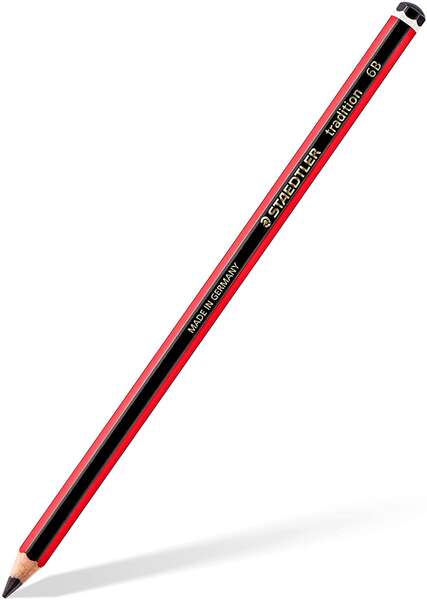 Staedtler Tradition 110 Lapiz de Grafito Hexagonal - Mina 6B - Resistencia a la Rotura - Madera Bosques Sostenible · Pack de 12 uds.