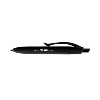 Milan P1 Touch Mini Boligrafo de Bola Retractil - Punta Redonda 1mm - Tinta con Base de Aceite - Escritura Suave - Color Negro · Pack de 40 uds.