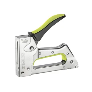 Miles TS4002 Clavadora/Grapadora Metalica - Para Grapas 6-10mm - Facil Carga con Indicador - Ergonomica - Color Cromado