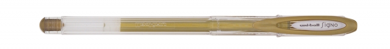 Uni-ball Signo Noble Metal UM-120NM Roller de Tinta Gel - Punta de Bola 0.8mm - Tinta Resistente al Agua y Luz - Escribe en Papel Negro y Blanco - Color Oro · Pack de 12 uds.