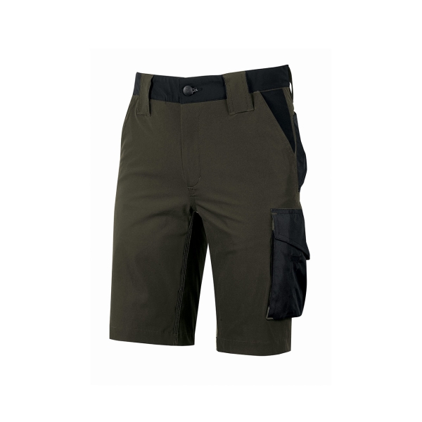 Upower Mercury Pantalon Corto de Alta Calidad - Talla 2XL - Repelente al Agua, Alta Transpirabilidad, Secado Rapido, Multiples Bolsillos, Proteccion DPI1, Slim Fit - Color Verde Oscuro