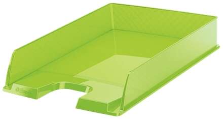 Esselte Europost Bandeja Portadocumentos - Plastico Transparente - Formato Vertical - A4 - Color Verde Transparente · Pack de 10 uds.