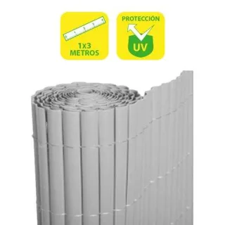 SunGarden Cañizo Plastico Doble Cara 1x3m - Color Gris Claro