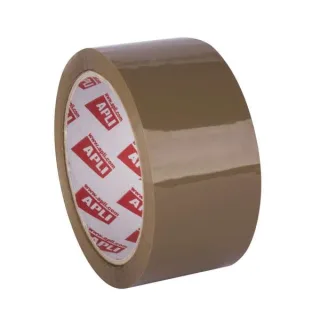 Apli Precinto Premium Silencioso 48mmx6m 32 Micras PVC - Adhesivo Solvente - Sellado Extrafuerte - Desbobinado Silencioso - Color Marron · Pack de 36 uds.