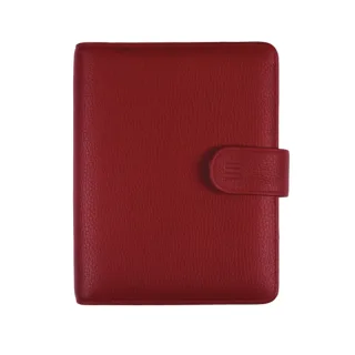 Finocam Open Piel Andrea Agenda Organizador - Formato 500 - 165x40x210mm - Semana Vista en Vertical - Color Burdeos