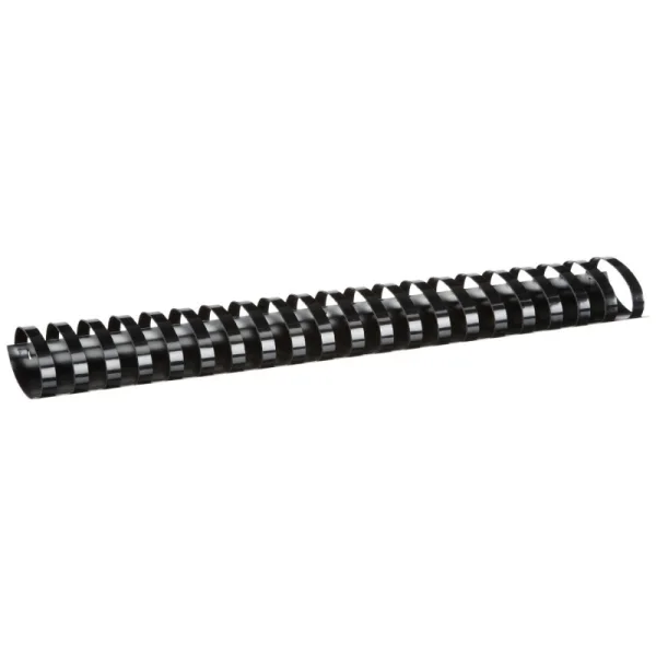 Fellowes Pack de 50 Canutillos de Plastico 51mm - Hasta 450 Hojas - Facil de Utilizar y Flexible - Alta Calidad - Color Negro