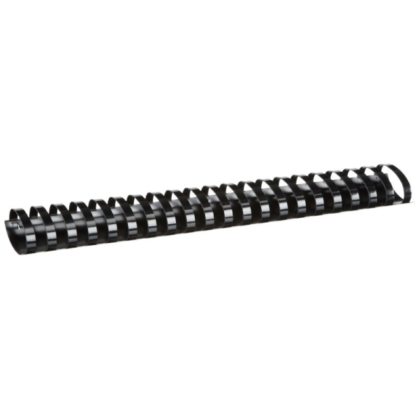 Fellowes Pack de 50 Canutillos de Plastico 51mm - Hasta 450 Hojas - Facil de Utilizar y Flexible - Alta Calidad - Color Negro