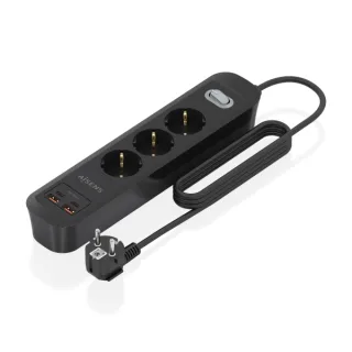 Aisens Regleta 3 tomas interruptor PD 2xUSBC 2xUSB