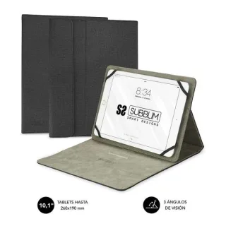 Subblim Clever Stand Case - Funda Universal para Tablet - Diseño Moderno y Elegante - Posicion Stand con 3 Angulos de Vision - Adaptable a Todos Los Modelos de Tablet - Interior Suave y Ater