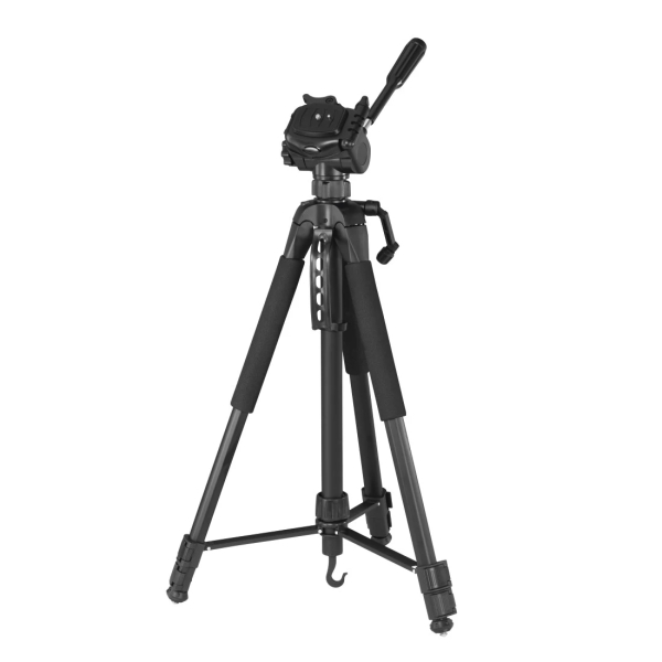Hama Tripode para Camara con Rosca 1/4" - Peso Max 5kg - Altura hasta 170cm - Soporte para Smartphone y Tablet - Manivela en Columna Central - Aluminio - Soporte de Liberacion Rapida - Color