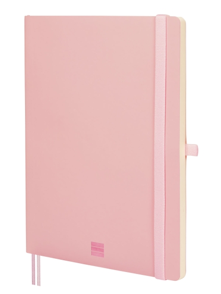 Finocam Nexo Cuaderno de Tapa Blanda - 72 Hojas - Formato B5 - 176x250mm - Papel Crema de 80g/m2 - Liso - Bolsillo Interior - Cierre con Goma - Hojas Microperforadas - Color Rosa