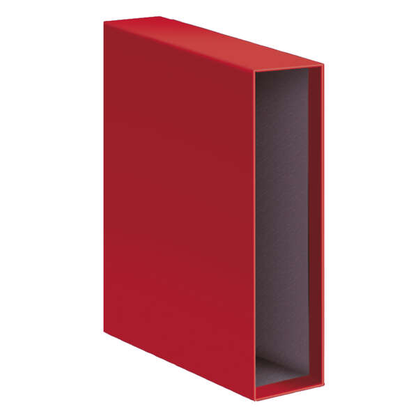 Dohe Funda Individual de Archivador - Para Tamaño A4 Lomo Ancho - Carton Forrado con Papel Impreso - Protege Tus Documentos con Estilo - Color Rojo
