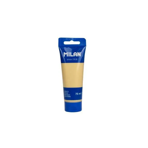 Milan Tubo de Pintura Acrilica 75ml - Pigmentos de Alta Calidad - Mezclable - Color Oro · Pack de 6 uds.