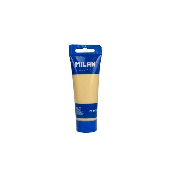 Milan Tubo de Pintura Acrilica 75ml - Pigmentos de Alta Calidad - Mezclable - Color Oro · Pack de 6 uds.