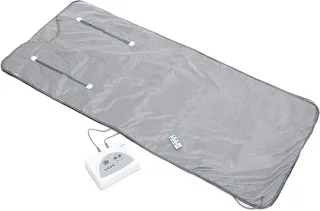 Innovagoods Bedna Manta Sauna de Calor Infrarrojo - 650W - 2 Cables de 150cm - Pantalla LED - Temperatura Regulable - Plegable - Temporizador - Apagado Automatico - 179x79x2cm - Color Gris
