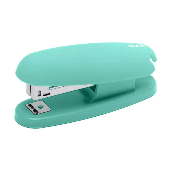Dohe Grapadora de Sobremesa con Tacto Soft Touch - Grapa hasta 20 Hojas - Carga Superior - Color Verde