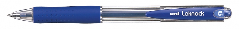 Uni-ball Laknock SN-100(05) Boligrafo de Tinta Base Aceite - Punta de Bola 0.5mm - Tinta Suave y Duradera - Capacidad de Carga Superior - Color Azul · Pack de 12 uds.