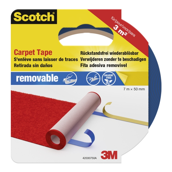 Scotch Cinta Adhesiva para Moqueta - 50mm x 7m - Color Azul