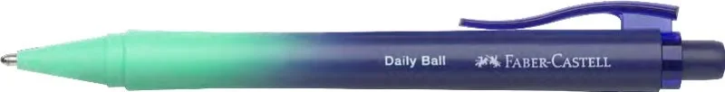 Faber-Castell Daily Ball Flow Edition Buzzing Blue Boligrafo Retractil XB - Atractivo Diseño - Tinta Azul Indeleble - Color Azul/Turquesa Degradado · Pack de 10 uds.