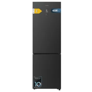 Cecotec Bolero CoolMarket Combi 456 Dark E Frigorifico Combi - Capacidad 456L - Compresor Inverter - Congelacion Ultrarapida - Silencioso - Frio Envolvente - Clase E - 201x59.5cm - Color Gri