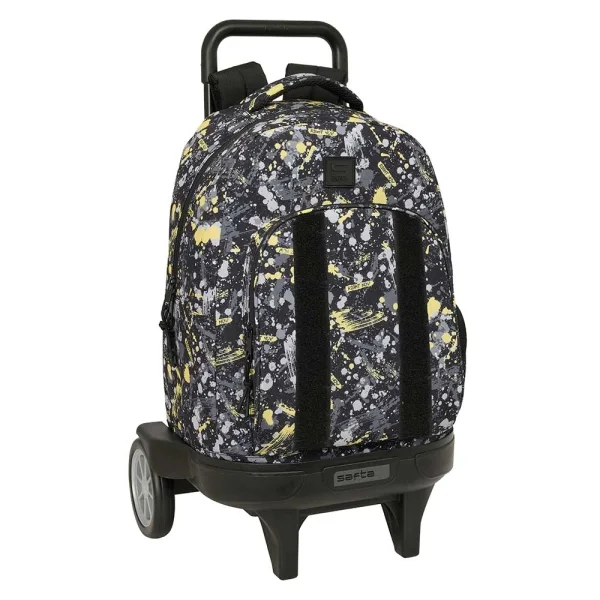 Safta Graffiti Splash Mochila con Carro - Extraible - Bolsillo Frontal - Portabotellas - Tirador Doble - Hombreras Acolchadas - Tarjeta ID - Ruedas Antivibracion - 330x220x450mm - Multicolor