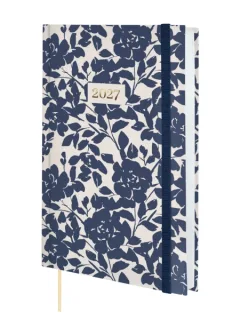 Finocam Dynamic Berlin Cotton Agenda Profesional - Anual 2027 - 1 Dia por Pagina - Formato Y10 - 140x204mm - Goma Elastica - Tapa Dura Acolchada - Esquinas Microperforadas - Papel de 80g/m2