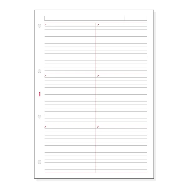 Finocam R4044 Recambio para Agendas Open - Lineas Guia Horizontales - Formato A4 - 210x5x297mm - Color Blanco