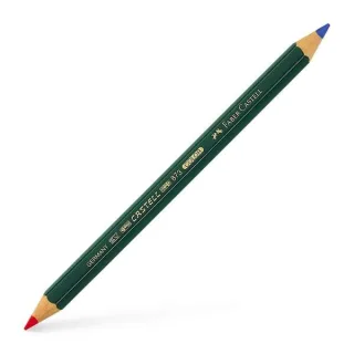 Faber-Castell Castell Color 873 Lapiz Grueso Bicolor Hexagonal - Ecologico - Resistente a la Rotura - Color Rojo/Azul · Pack de 12 uds.