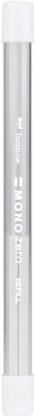 Tombow Mono Zero Recambios para Portagomas - Punta Rectangular de 2.5x5mm - Presentacion en Tubo con 2 Gomas - Libre de PVC y Latex - Color Blanco · Pack de 5 uds.