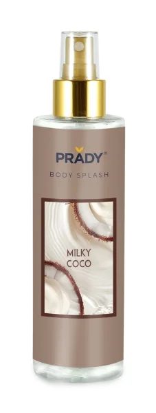 Prady Body Splash Milky Coco - Frasco de 250 ml - Spray Pulverizador