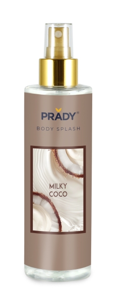 Prady Body Splash Milky Coco - Frasco de 250 ml - Spray Pulverizador