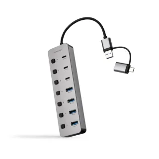 Nanocable Hub USB-C/A 4xUSB-A+3USB-C+USB-C 5V