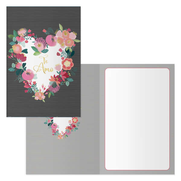 Dohe Pack de 6 Tarjetas de Felicitacion de San Valentin - 11.5x17cm - Impresion a Todo Color - Estampaciones con Pelicula de Color - Estampacion en Seco - Papel Offset Blanco de 300gr - Incl