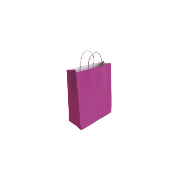 Bismark Bolsa de Papel Celulosa - Medidas 24x8x18cm - Color Fucsia · Pack de 25 uds.