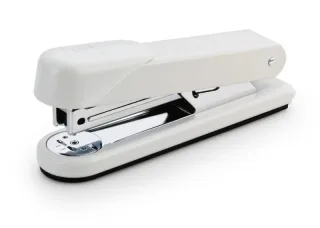 Novus Stabil Grapadora de Sobremesa - Capacidad de grapado 30 Hojas - Grapas 24/6, 26/6 - Grapado Abierto, Cerrado y Clavado - Color Blanco