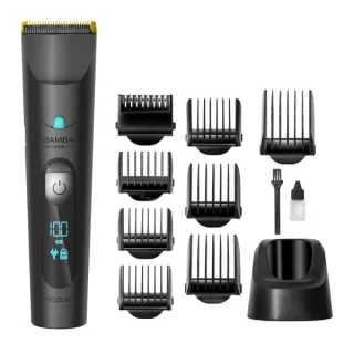 Cecotec Precisioncare Wet and Dry Cortapelos - Autonomia hasta 120min - IPX6 - Peines Surtidos - Pantalla LED - Bateria de Litio - Cuchillas con Recubrimiento de Titanio - Color Negro