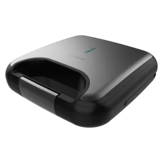 Cecotec Rock’nToast Combo Sandwichera 3 en 1 - 800W - Revestimiento Antiadherente - Placas Intercambiables - Acabados en Acero Inoxidable - Tacto Frio en Asa - Indicador Luminoso - Color Neg