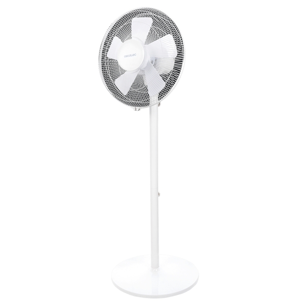 Cecotec EnergySilence 535 Ventilador de Pie y Sobremesa con 5 Aspas - Potencia de 40W - Diametro de 40cm - 3 Velocidades - Oscilacion de 75º - Altura Ajustable hasta 115cm - Color Blanco