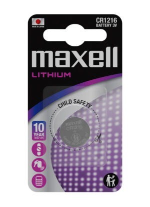 Maxell Pack de 1 Pila Litio de Boton CR1216 3V