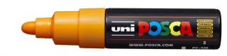 Posca PC-7M Marcador de Pintura - Punta de Bala 4.5-5.5mm - Tinta Base al Agua - Resistente a la Luz - No Permanente - Color Naranja Medio · Pack de 6 uds.