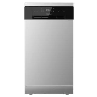Cecotec Bolero Aguazero 4201 Inox E Lavavajillas de 45cm - 11 Cubiertos - Temperatura Regulable - 6 Programas - Bandeja para Cubiertos - Inicio Programable - Color Acero